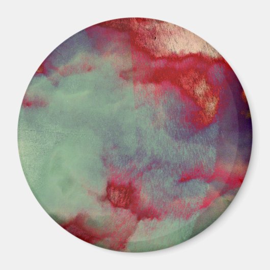 Farbenfrohe stürmische Wolken abstrakte Pinselstri Magnet (Vorne)