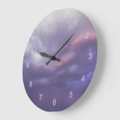 Farbenfrohe Sturmwolken Große Wanduhr (Winkel)