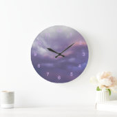 Farbenfrohe Sturmwolken Große Wanduhr (Zuhause)