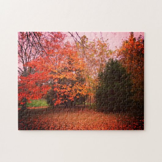 Farbenfrohe Stürzbäume Puzzle (Horizontal)