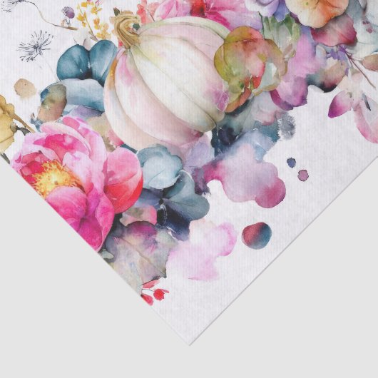 Farbenfrohe Sturzpumpen und Blume fallen Seidenpapier (Ausschnitt)