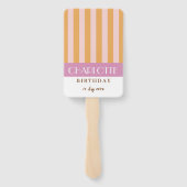 Farbenfrohe, stylische, helle Minimalistische Stre Fächer (Rückseite)