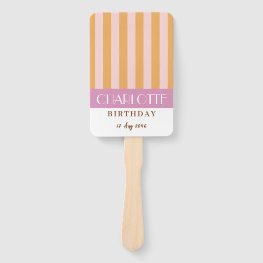 Farbenfrohe, stylische, helle Minimalistische Stre Fächer (Vorderseite)