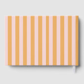 Farbenfrohe, stylische, helle Minimalistische Stre Gästebuch (Rückseite)