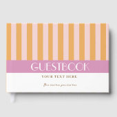 Farbenfrohe, stylische, helle Minimalistische Stre Gästebuch (Vorderseite)