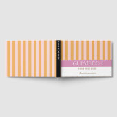 Farbenfrohe, stylische, helle Minimalistische Stre Gästebuch (Voll)