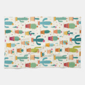 Farbenfrohe Südwestkaktus Geschirrtuch (Horizontal)