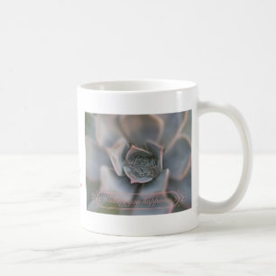 Farbenfrohe Sukkulente, die Ihnen glückliche Dinge Kaffeetasse