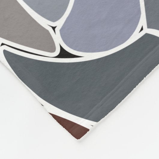 Farbenfrohe Sukkuline Blumenmuster Fleecedecke (Ecke)