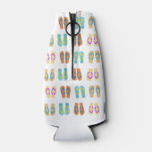 Farbenfrohe Summer Beach Party Flip Flops Flasche Flaschenkühler (Rückseite)