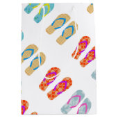 Farbenfrohe Summer Beach Party Flip Flops Geschenk Mittlere Geschenktüte (Vorderseite)
