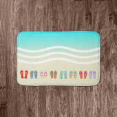 Farbenfrohe Summer Beach Waves Flip Flops Badematte