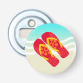 Farbenfrohe Summer Beach Waves Flip Flops Flaschenöffner (Vorderseite)