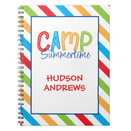 Farbenfrohe Summer Camp Personalisiert Journal Notizblock
