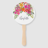 Farbenfrohe Summer Garden Blume Individuelle Name Fächer