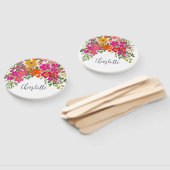 Farbenfrohe Summer Garden Blume Individuelle Name Fächer