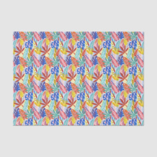 Farbenfrohe Summer Tropical Dschungel Blätter Seidenpapier