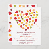 Farbenfrohe Summer Tropical Fruit Baby Dusche Einladung (Vorne/Hinten)