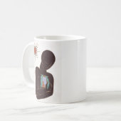 farbenfrohe Sun-Tasse Kaffeetasse (Vorderseite Links)