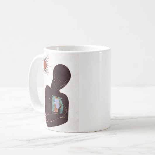 farbenfrohe Sun-Tasse Kaffeetasse (Vorderseite Links)