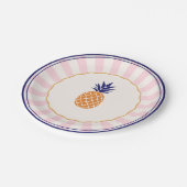 Farbenfrohe Sunburst Retro Ananas Teller (Schrägansicht)