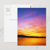 Farbenfrohe Sunset Knysna Südafrika Postkarte (Vorne/Hinten)