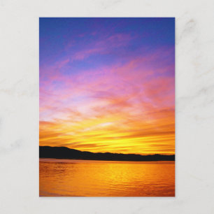 Farbenfrohe Sunset Knysna Südafrika Postkarte