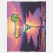 Farbenfrohe Sunset Margarita Fleecedecke (Vorderseite)