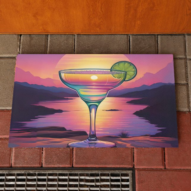 Farbenfrohe Sunset Margarita Fußmatte (Von Creator hochgeladen)