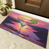 Farbenfrohe Sunset Margarita Fußmatte