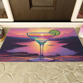 Farbenfrohe Sunset Margarita Fußmatte