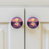 Farbenfrohe Sunset Margarita Keramikknauf