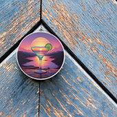 Farbenfrohe Sunset Margarita Keramikknauf