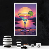 Farbenfrohe Sunset Margarita Poster