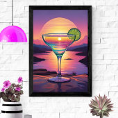 Farbenfrohe Sunset Margarita Poster