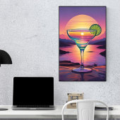 Farbenfrohe Sunset Margarita Poster