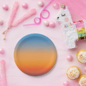 Farbenfrohe Sunset Orange Pappteller (Party)