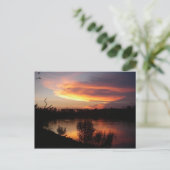 Farbenfrohe Sunset Postcard Postkarte (Stehend Vorderseite)