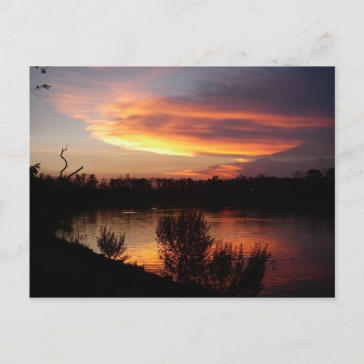 Farbenfrohe Sunset Postcard Postkarte (Vorderseite)