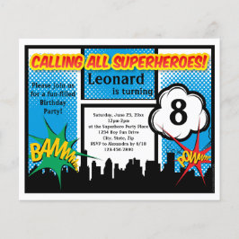 Farbenfrohe Superhero Comic Boy's Geburtstagsparty