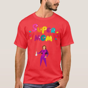 Farbenfrohe Supermutter T-Shirt