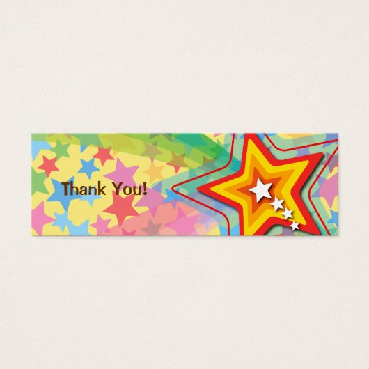 Farbenfrohe Superstar-Regenbogen Vielen Dank für I (Vorderseite)