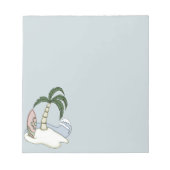 Farbenfrohe Surfbrett Insel 4 Notepad Notizblock (Vorderseite)