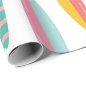 Farbenfrohe Surfbrettmuster Geschenkpapier (Rolleneckpunkt)