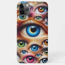 Farbenfrohe Surreal Eyes iPhone-Hülle