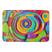 Farbenfrohe Surreal-Skulptur Badematte (Vorderseite)