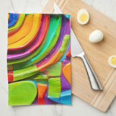 Farbenfrohe Surreal-Skulptur Geschirrtuch (Viertel Falte)