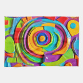 Farbenfrohe Surreal-Skulptur Geschirrtuch (Horizontal)