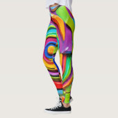 Farbenfrohe Surreal-Skulptur Leggings (Links)