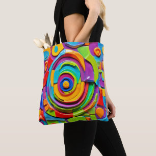 Farbenfrohe Surreal-Skulptur Tasche